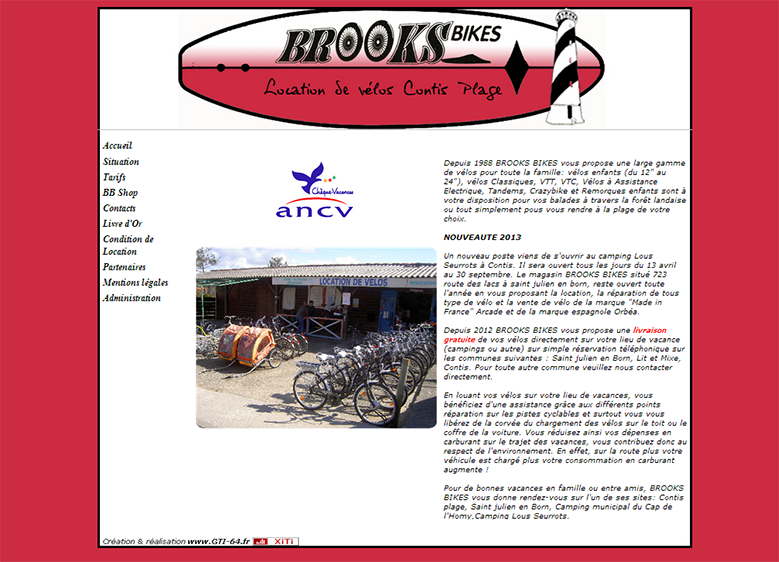 Site de la socit de location de vlos 
BROOKS-BIKES